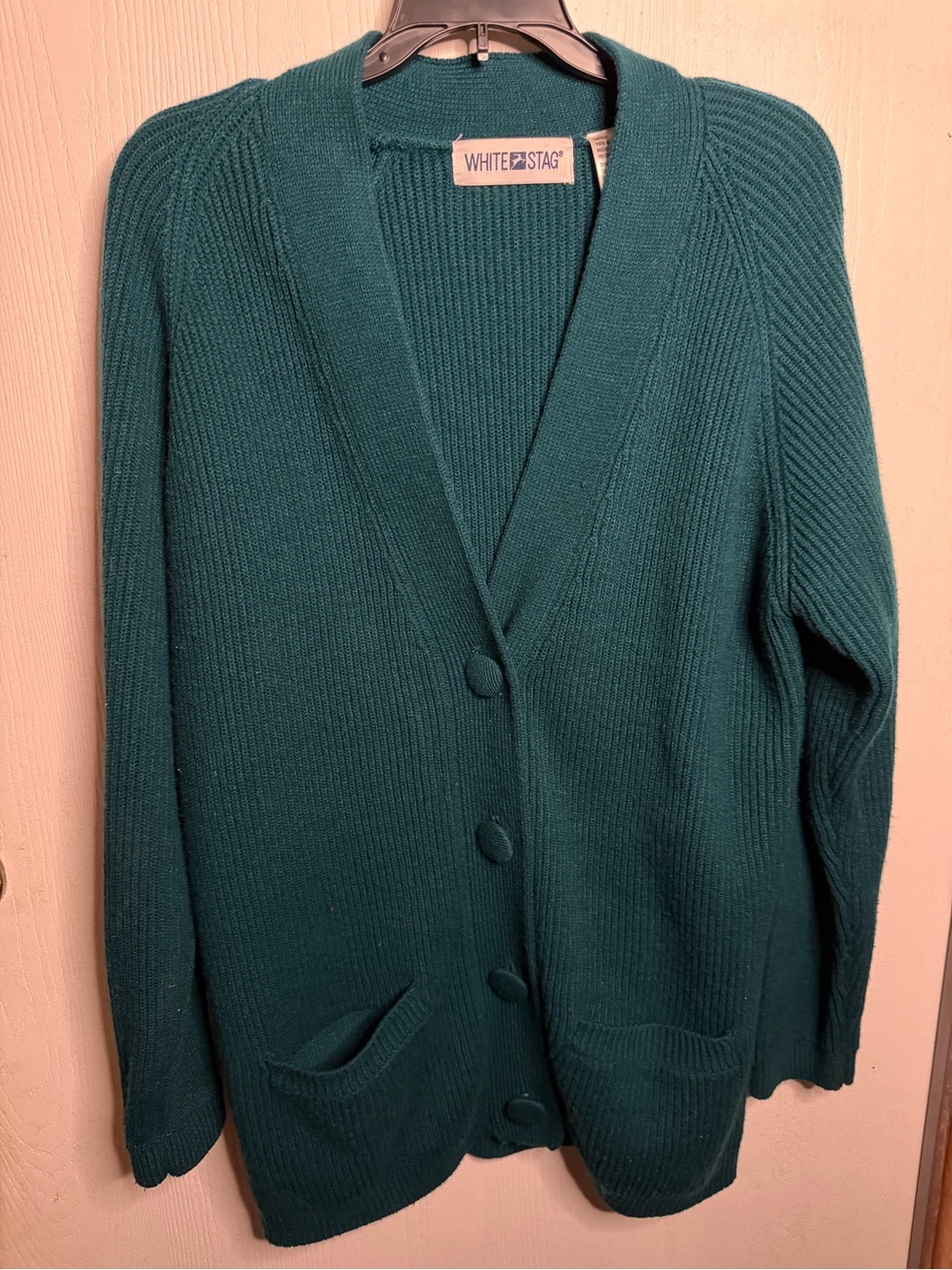 White Stag Teal Button-Front Ribbed Women’s Cardigan